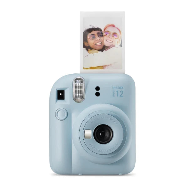 Kit Câmera Instantânea Instax Mini 12 Azul + Pack 10 filmes Macaron + Bolsa Azul Candy