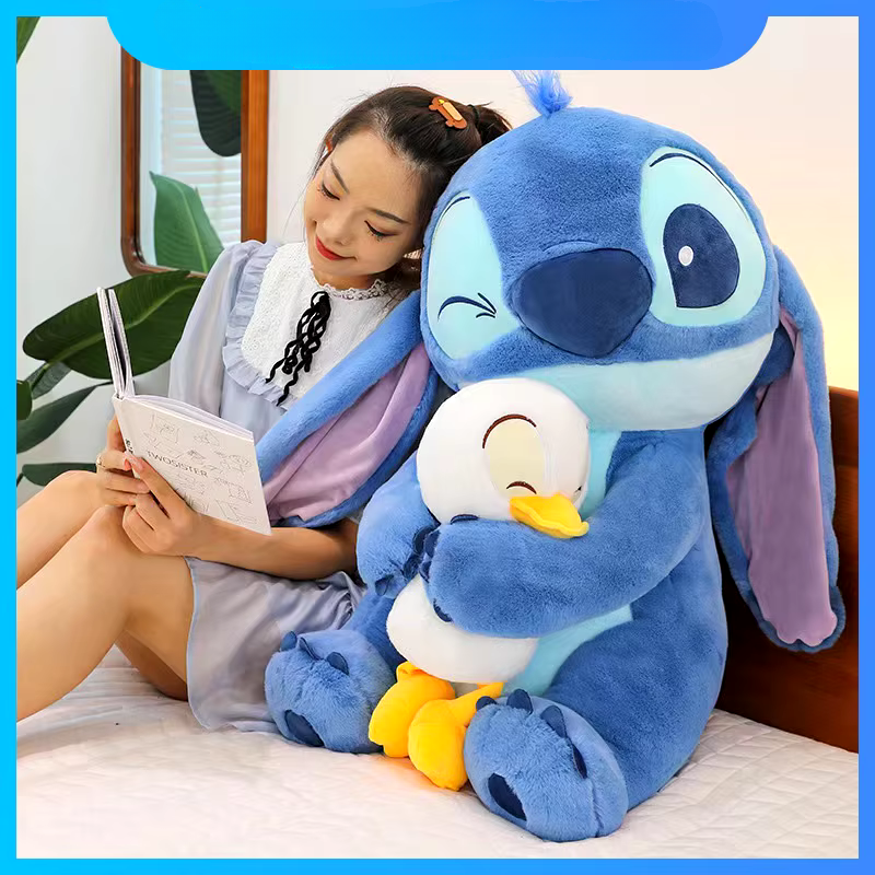 Stitch E O Pato , Super Fofo E Macio 35 Cm