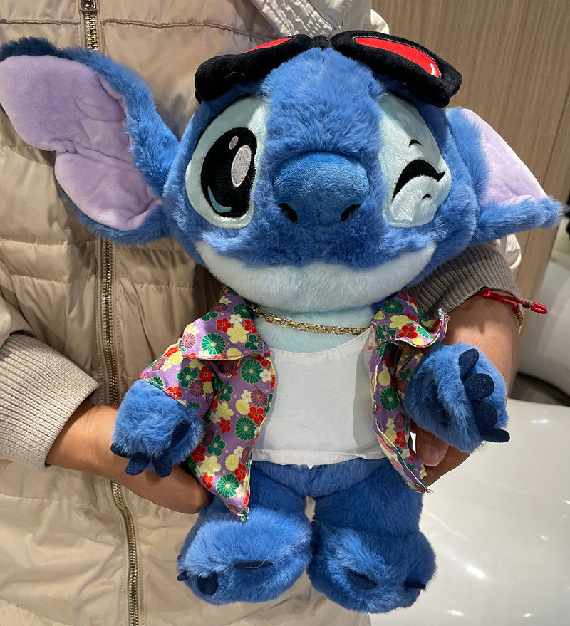 Stitch curtindo o Verão , Super Fofo E Macio 30 Cm