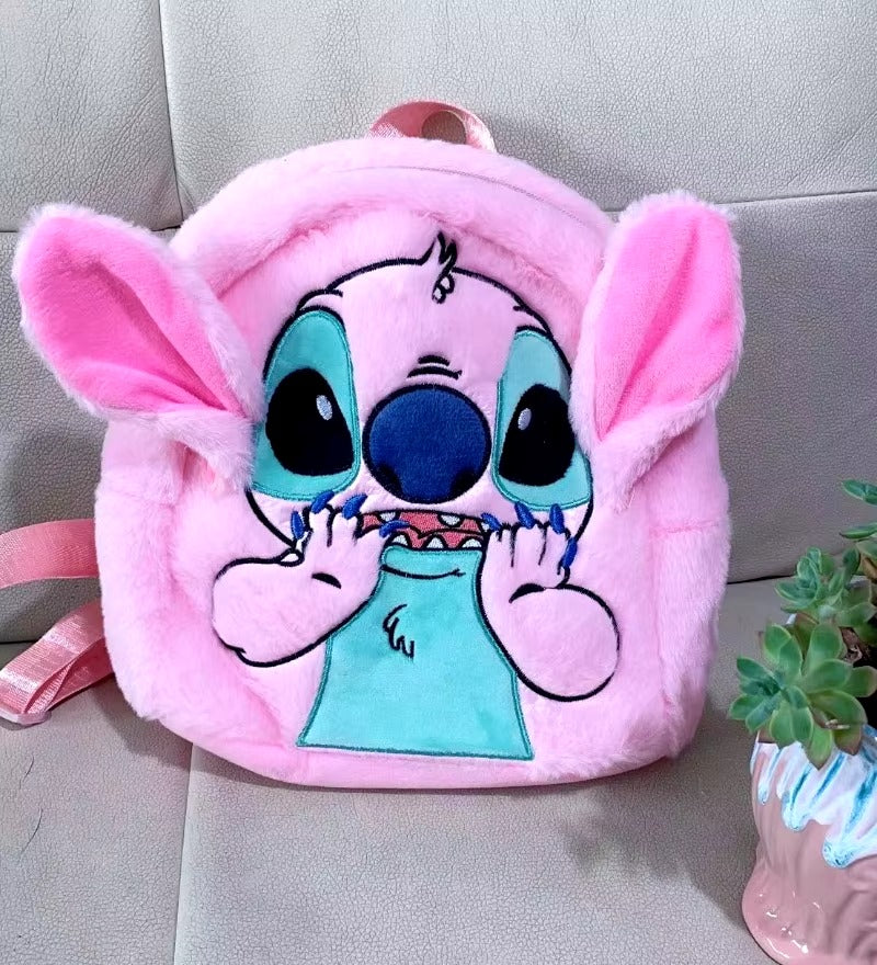 Stitch bolsa/mochila infantil com estilo Pelúcia fofa