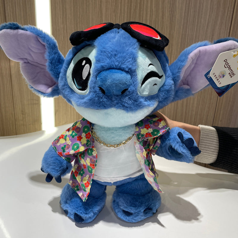 Stitch curtindo o Verão , Super Fofo E Macio 30 Cm