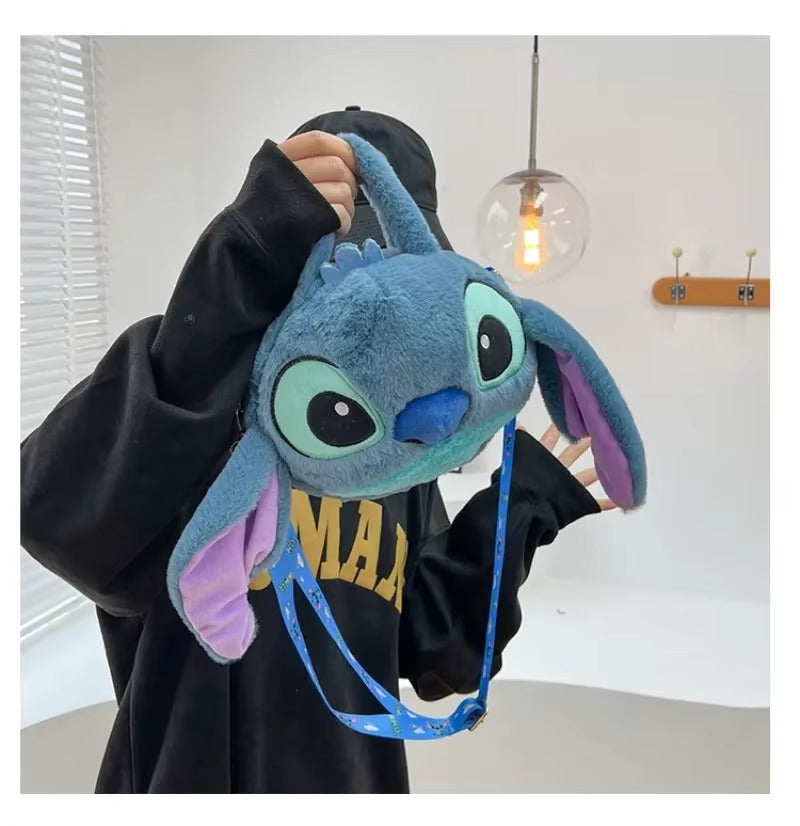 Stitch bolsa feminina estilo pelúcia fofa