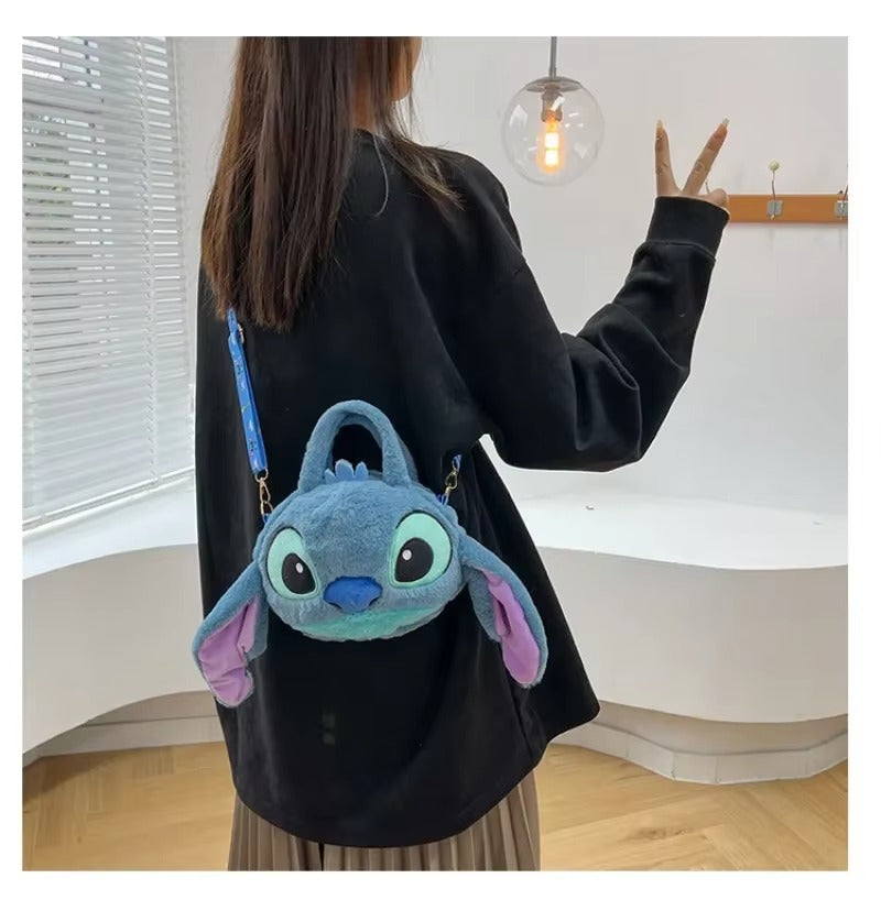 Stitch bolsa feminina estilo pelúcia fofa