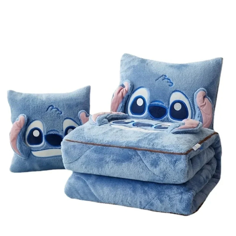 Cobertor do Stitch bordado dois em um almofada do Stitch Disney Almofada e cobertor no mesmo produto.